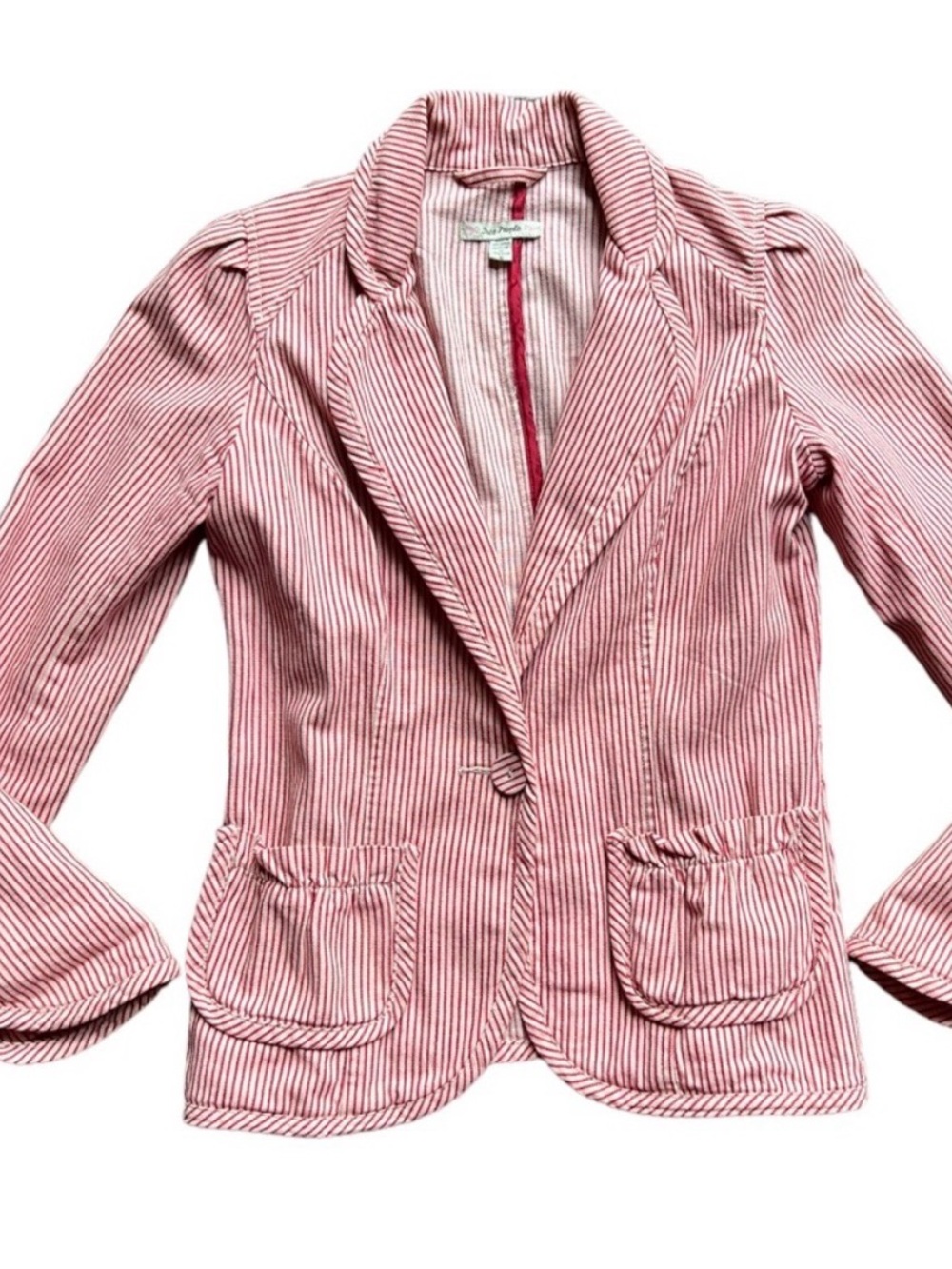 Free People The Candy Stripe Blazer Size 6 GUC